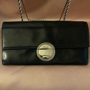 PRADA - Envelope flap slim leather wallet
